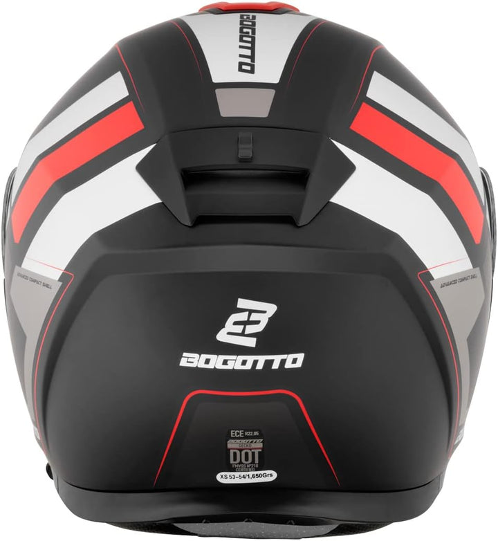 Bogotto FF403 Murata Klapphelm rot/schwarz XS (53/54), rot/schwarz XS (53/54)