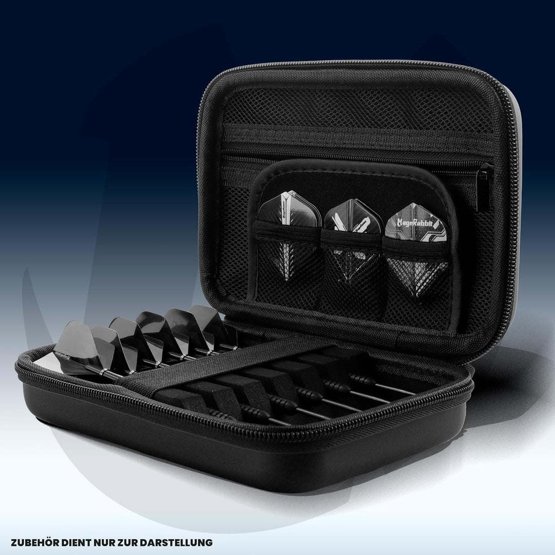 Darttasche für 6 Darts, Professionelles Dart Etui mit Aufbewahrung für Spitzen, Schäfte und Flights