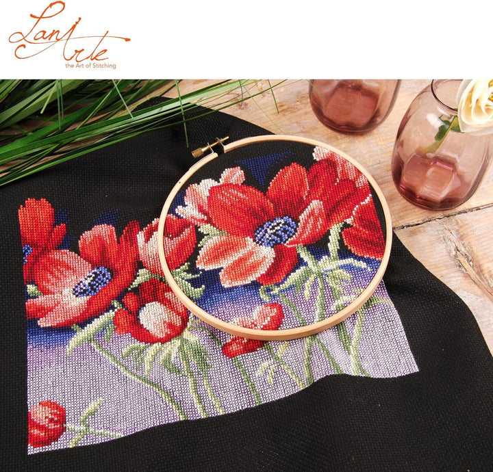 Lanarte Zählmusterpackung Feeling Fabulous Aida Kreuzstichpackung, Baumwolle, Mehrfarbig, 28 x 22 x