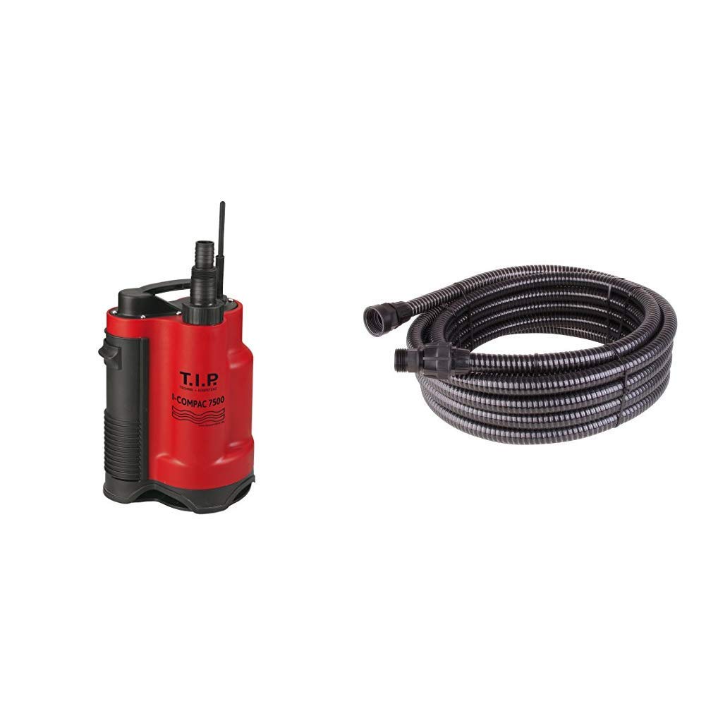 T.I.P. Schmutzwasser Drainage-Tauchpumpe I-Compac 7500, bis 7.500 l/h Fördermenge & Entwässerungssch