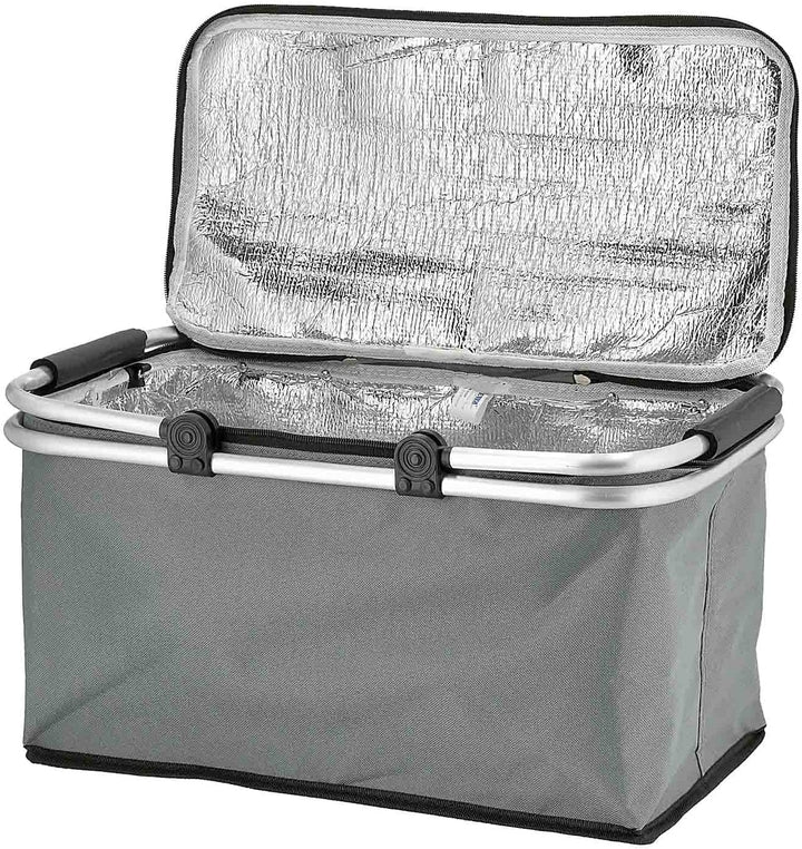 2er Set Thermo Einkaufskorb 30l Kühltasche Thermokorb Faltbar Einkaufstasche Faltkorb mit Kühlfunkti