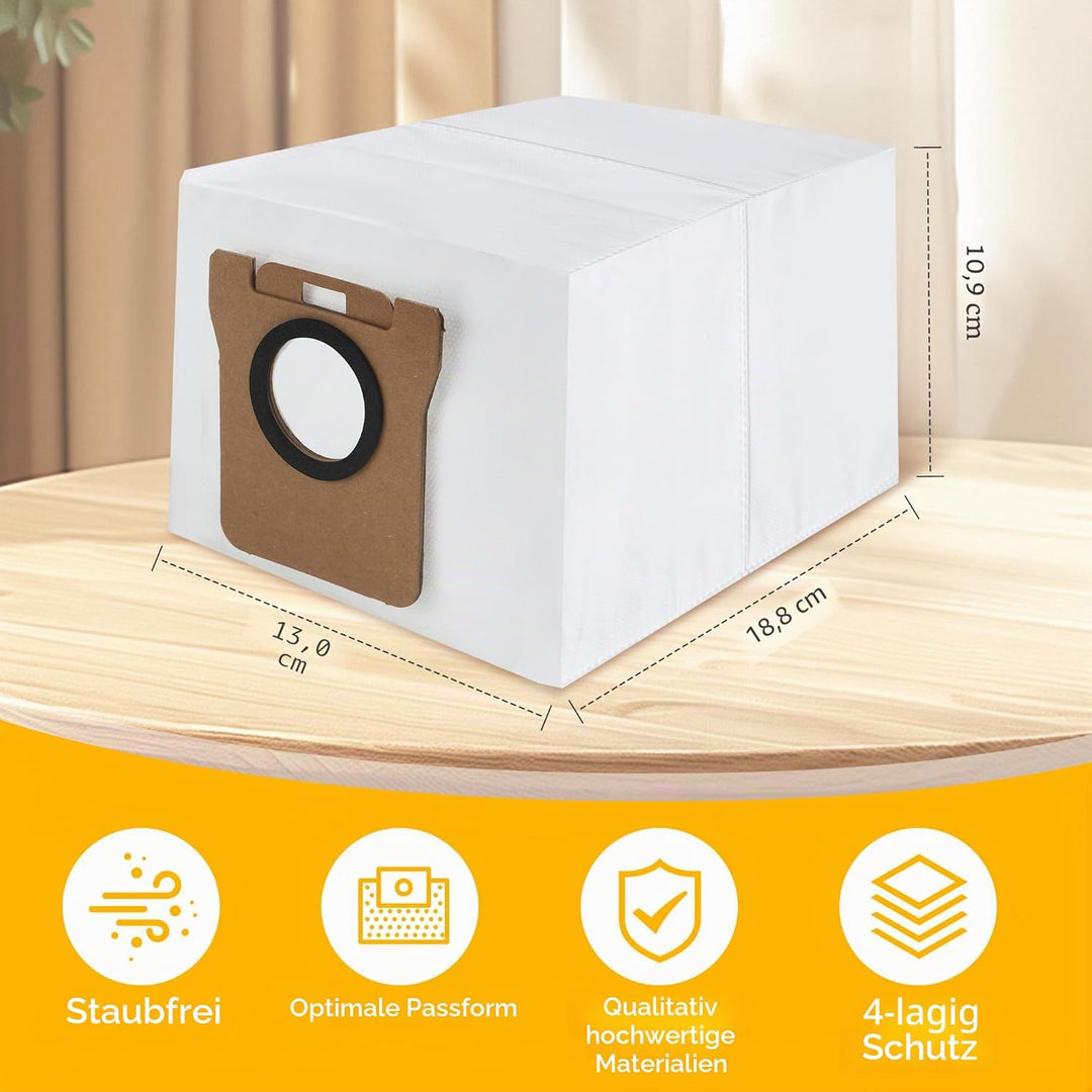 16 Stück Staubbeutel Kompatibel mit Dreame L10s Ultra / L10 Ultra / L20 Ultra, für Xiaomi X10+ / X20