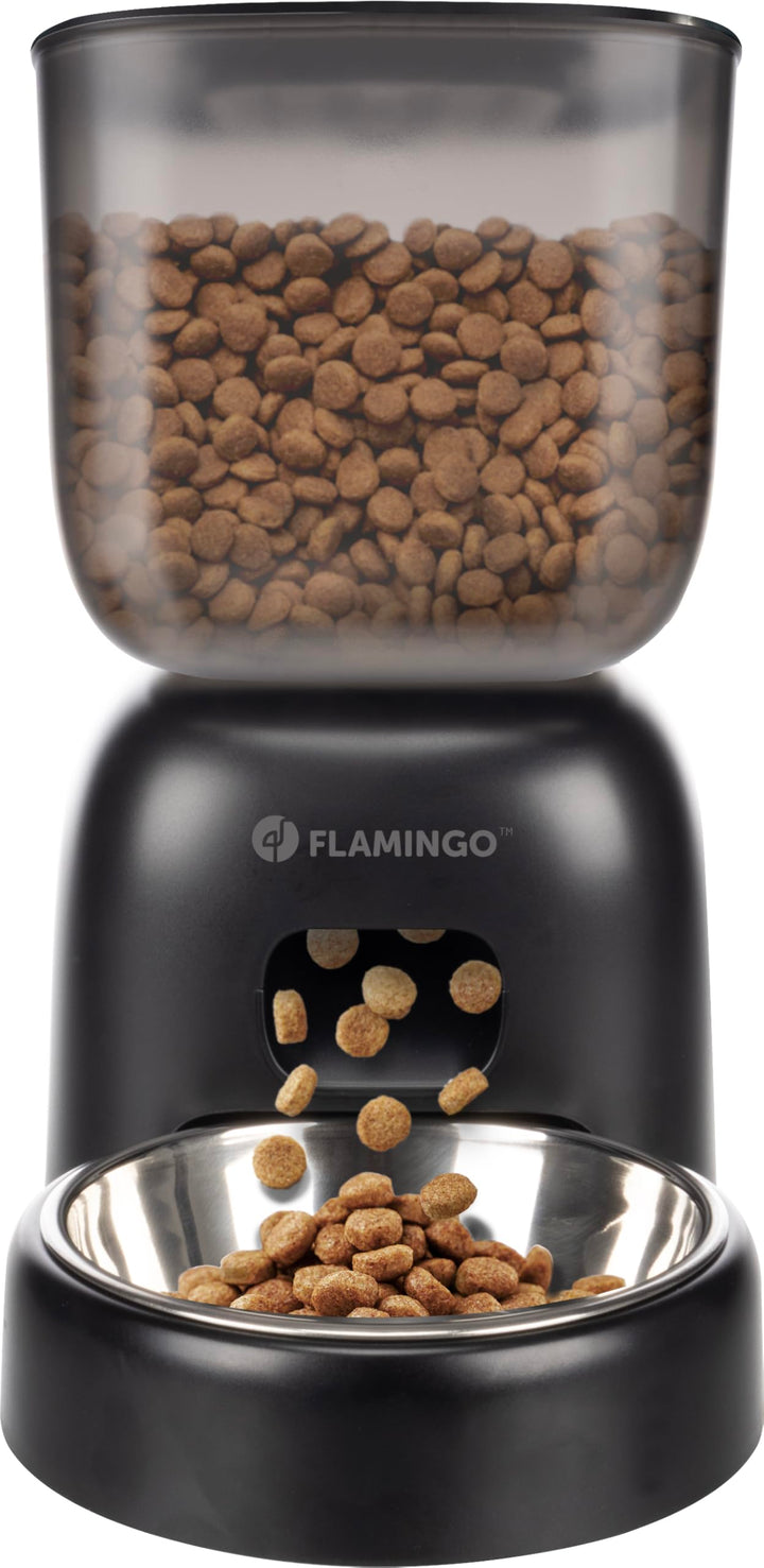 Flamingo Futterautomat Katze - Futterautomat Hund - Futterautomat Katze Nassfutter - 3L Trockenfutte