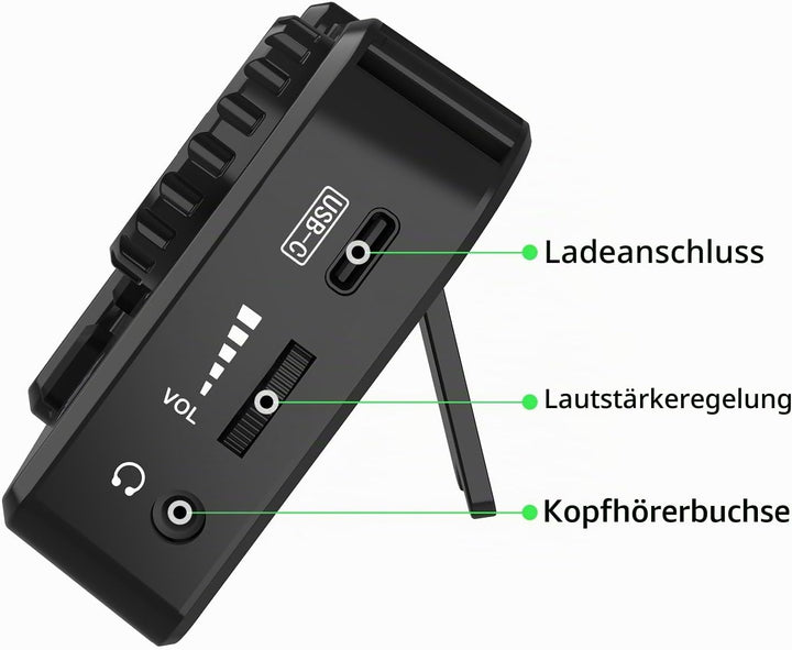 Wiederaufladbares Digitales Metronom für Schlagzeug Gitarre Bass Ukulele Saxophon Klavier usw, Schwa