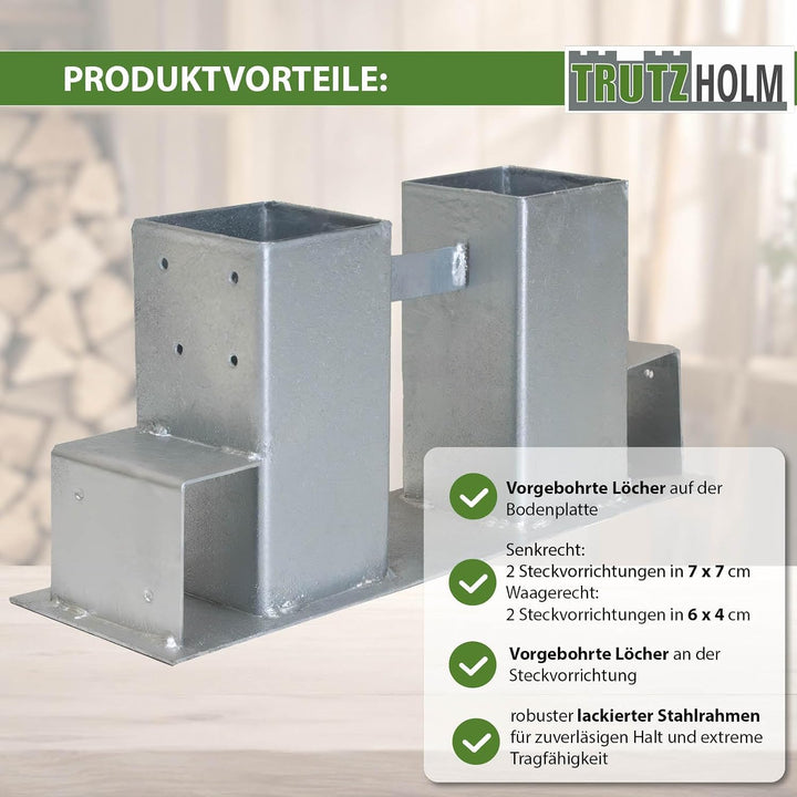 2x Holzstapelhilfe Feuerverzinkt Stapelhilfe Holzstapelhalter Brennholz Kaminholz Gestell