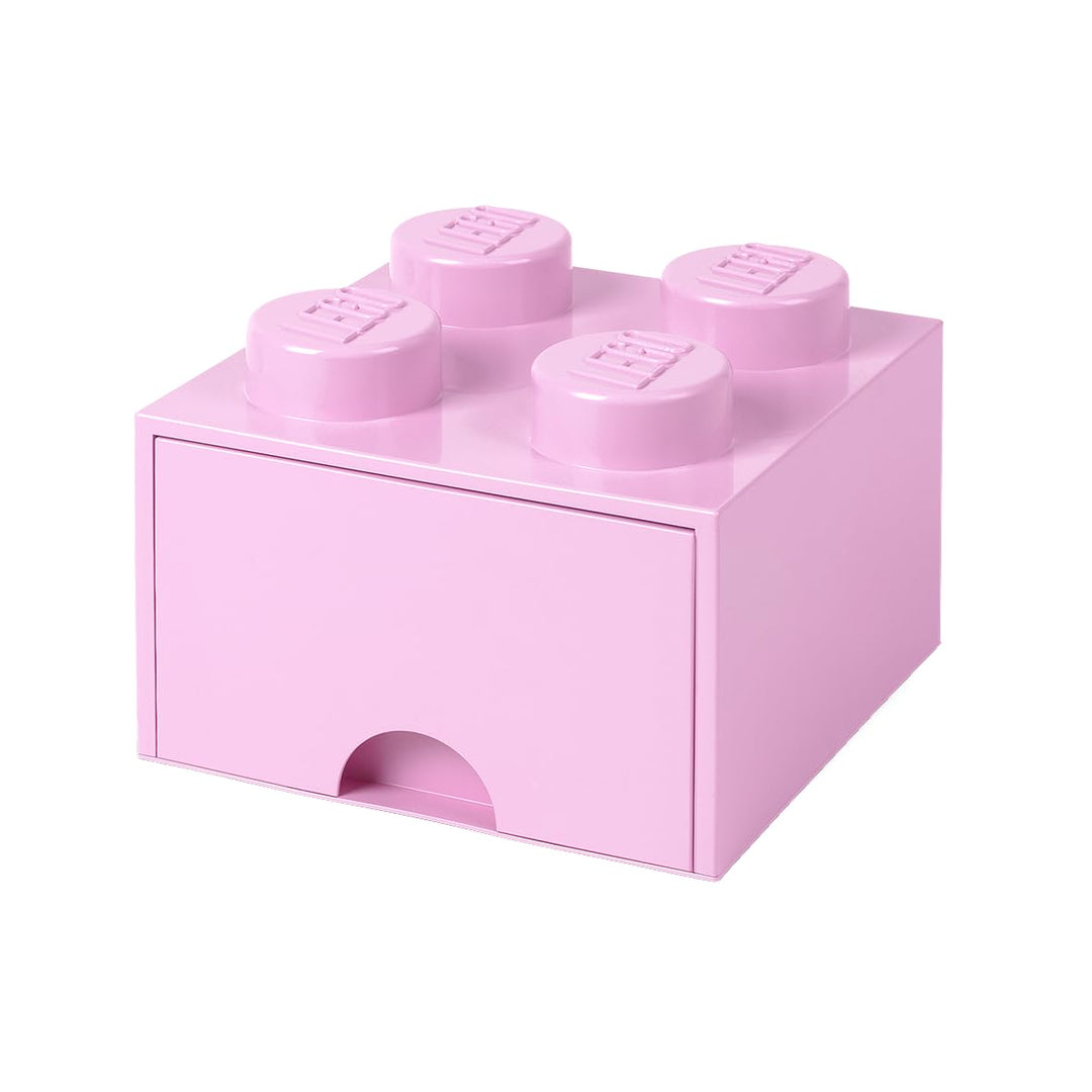LEGO 4005 Brick 4 Knöpfe, 1 Schublade, stapelbar Aufbewahrungsbox, 4,7 l, Pink, Plastik, Legion/Ligh