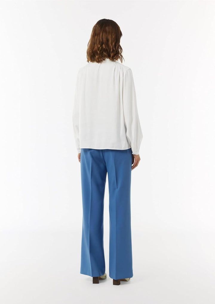Comma Satinbluse mit Kappärmeln 40 Weiss, 40 Weiss