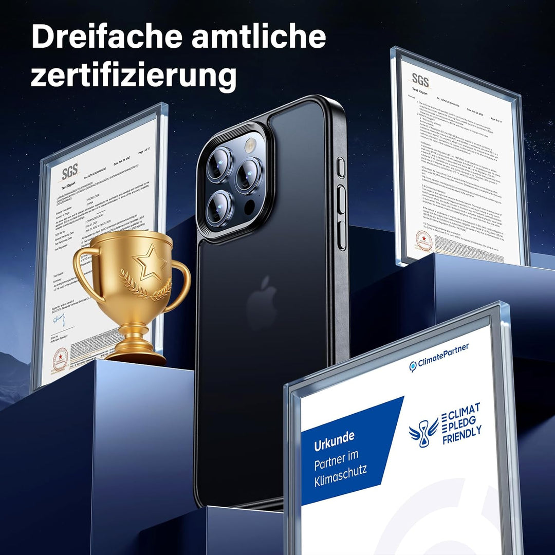 UniqueMe für iPhone 15 Pro Max Hülle, 5-in-1-Set Handyhülle für iPhone 15 Pro Max Case Rundumschutz