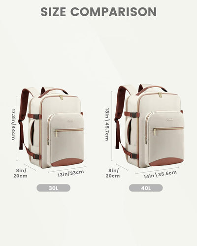 LOVEVOOK Handgepäck Rucksack Flugzeug, 30L Gross Reiserucksack Damen Kofferrucksack, Wasserdicht Rei