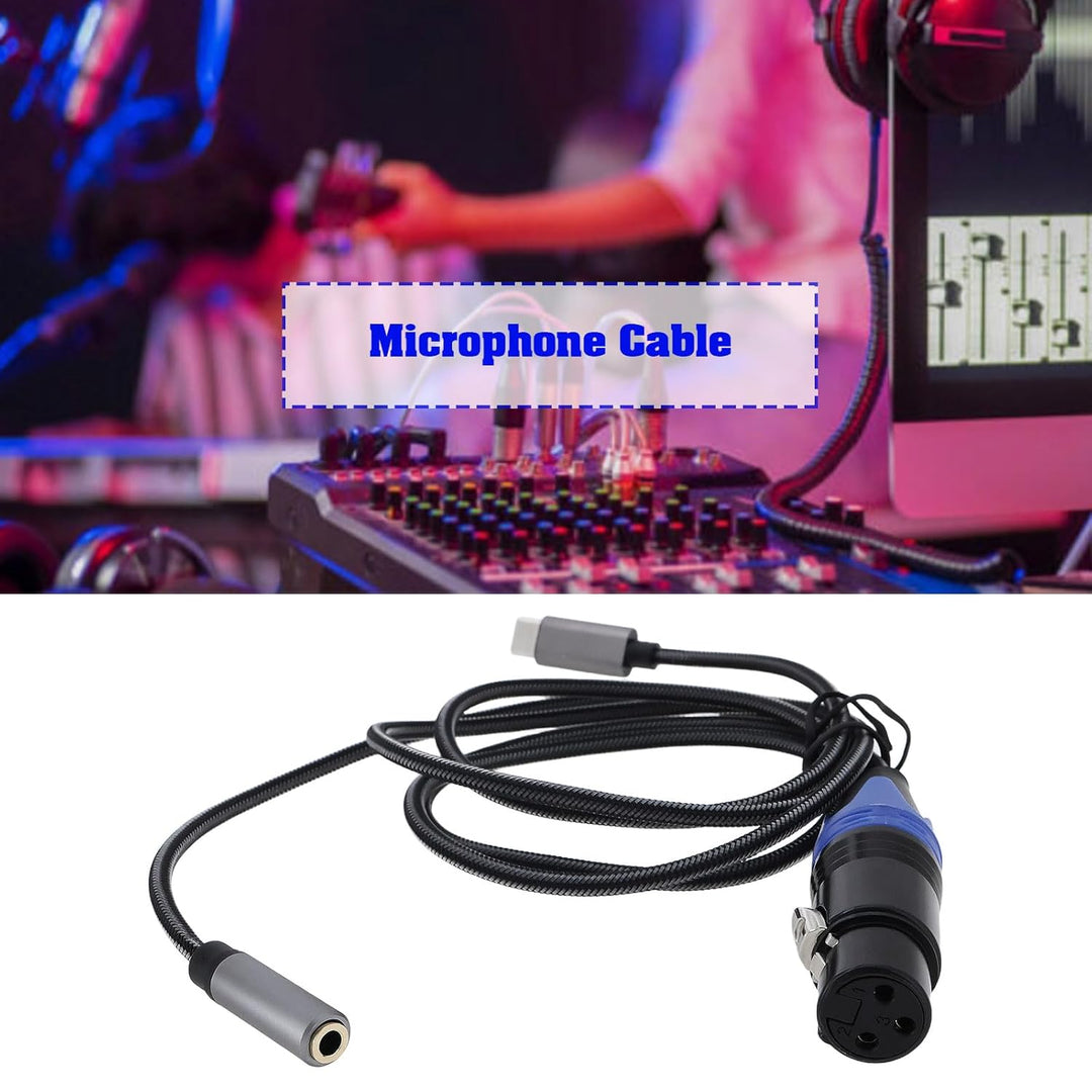 OTOTEC USB C auf XLR Buchse + 3,5 mm (1/8) Buchse, Stereo-Out-Adapter, Audiokabel für Smartphone, Ta