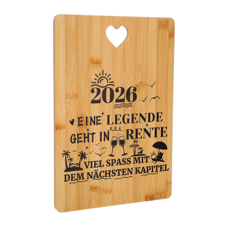 Ruhestand Geschenk，Renteneintritt Geschenk Männer，Schneidebrett Bambus，Geschenke zur Rente Frau，Gesc