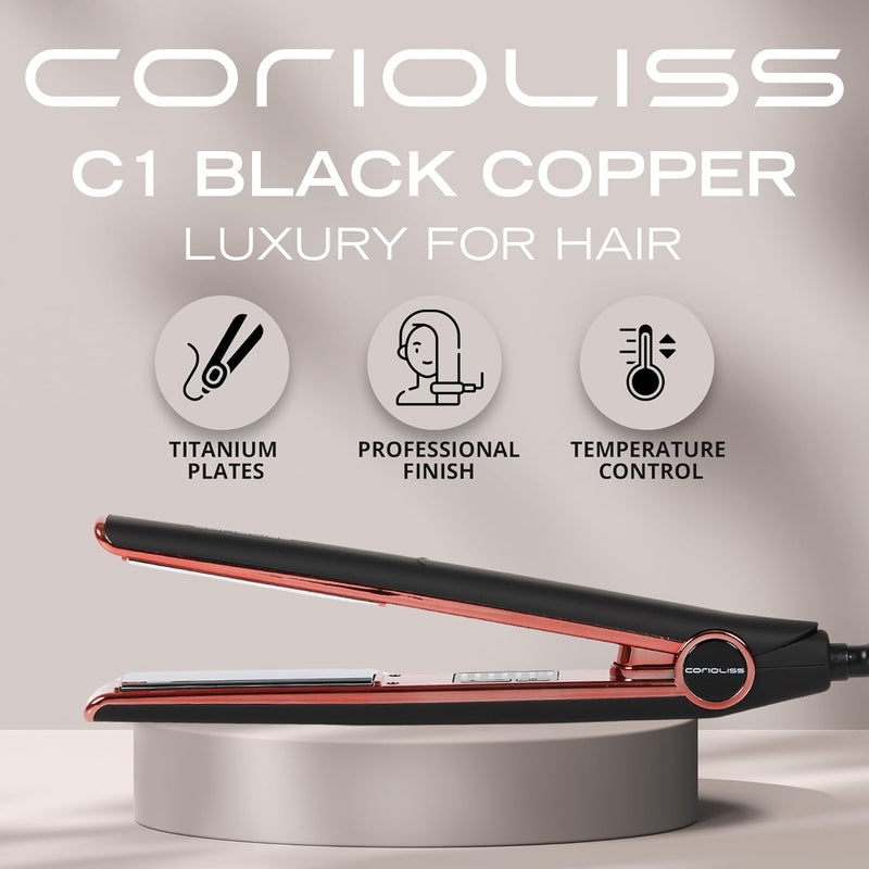 Corioliss C1 | Haarglätter für Frauen | Titanplatten und Curling für feines Haar | Professionelles E