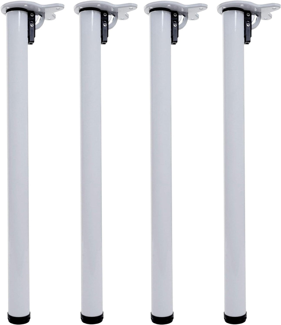 Mendler 4er-Set Tischbein HWC-H34AM, für Schreibtisch Esstischfuss Tischgestell, klappbar 72cm - wei