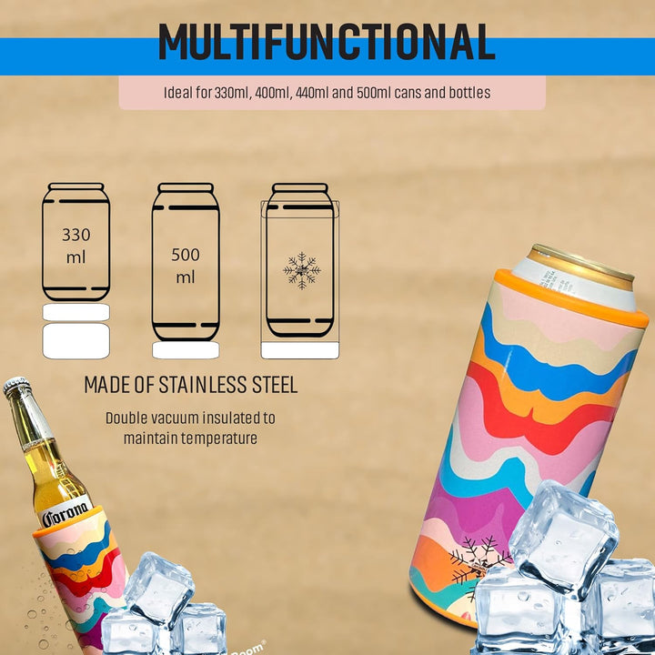 BierKühler Qualitätskühler Thermos Getränkekühler Flaschenkühler für 330 ml 440 ml 500 ml Bier Dosen