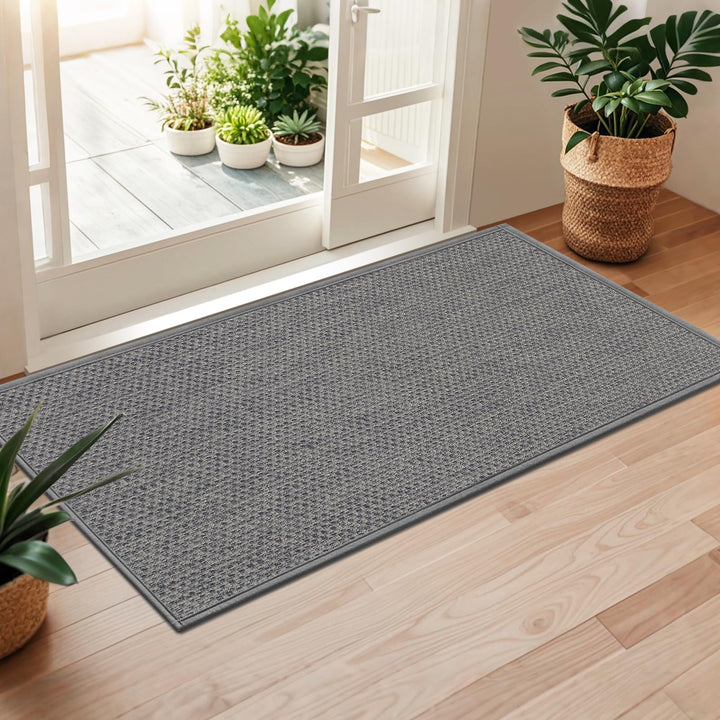 LEKEEPGO Fussmatte Innen 60 x 120 cm, rutschfest Fussmatte, waschbar Schmutzfangmatte, Dünn Türmatte