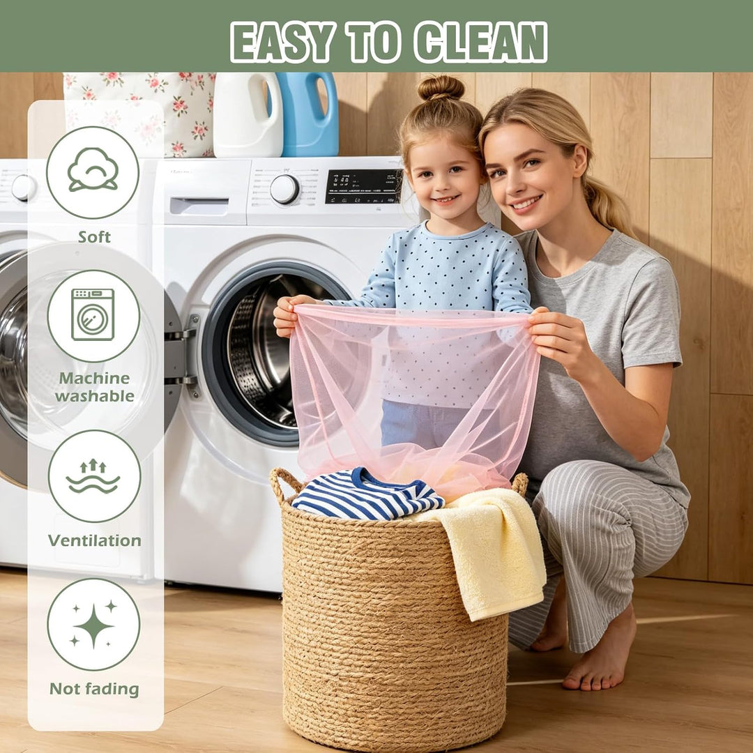 Hausbett Himmel Set 2-TLG - Betthimmel 150x350cm für Kinderbett Deko - Aus Atmungsaktivem Musselin m