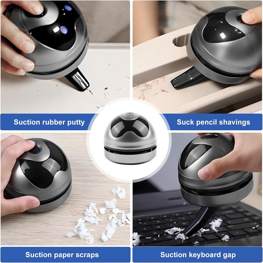 SUNOYA Mini Tischsauger, Tragbar USB Wiederaufladbar Tischstaubsauger, Klein Handstaubsauger, Mini S