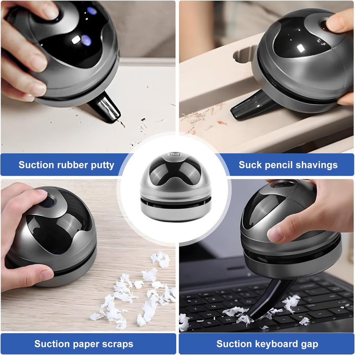 SUNOYA Mini Tischsauger, Tragbar USB Wiederaufladbar Tischstaubsauger, Klein Handstaubsauger, Mini S