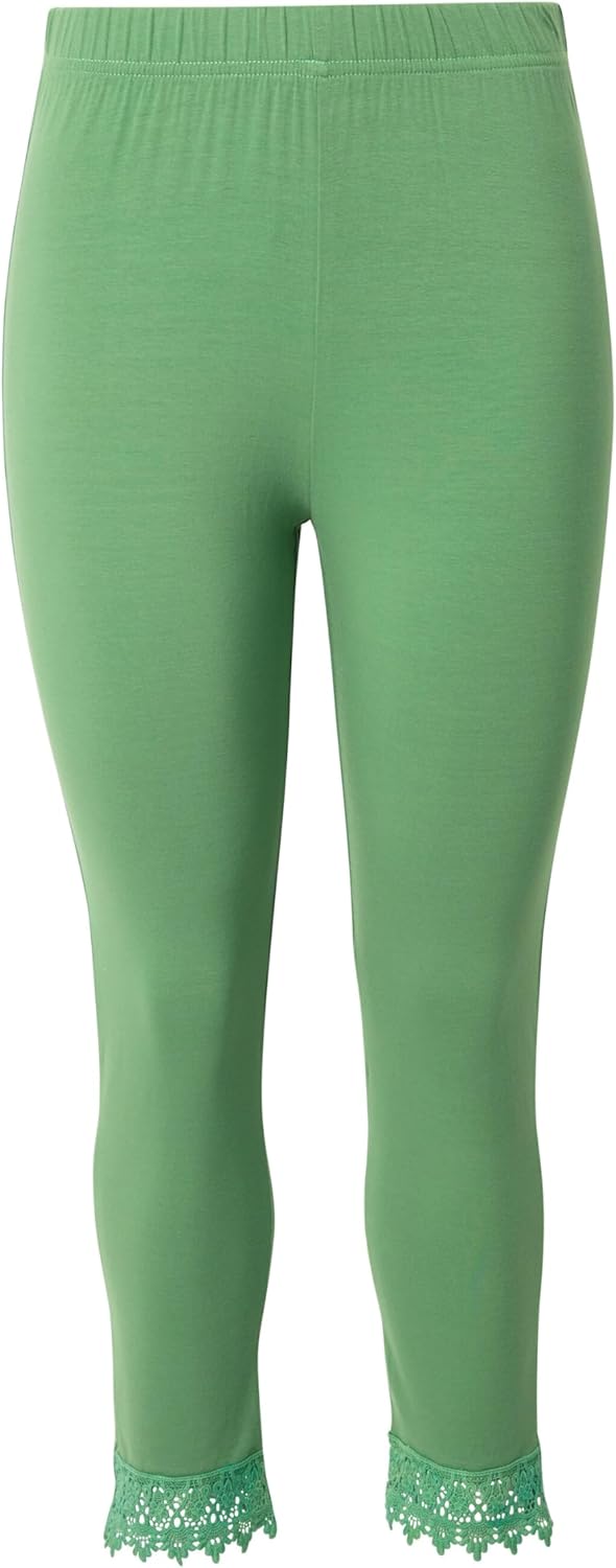Ulla Popken Damen Leggings 32W / 32L Moosgrün, 32W / 32L Moosgrün