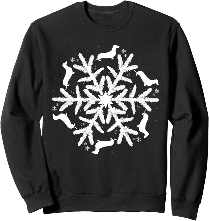 Weihnachten Dackel Schneeflocke Dachshund Sweatshirt