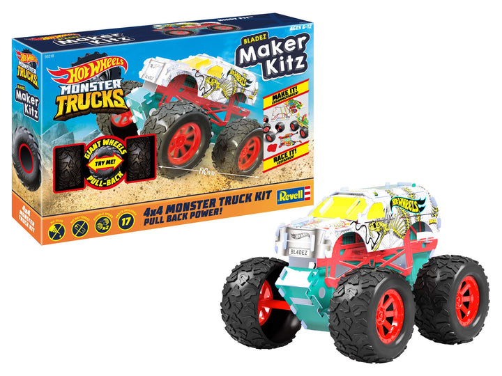 Revell 50318 Monster Truck Hissy Fit, Spielzeugauto 1:32 mit Sprungschanze Hot Wheels Maker Kitz-zus