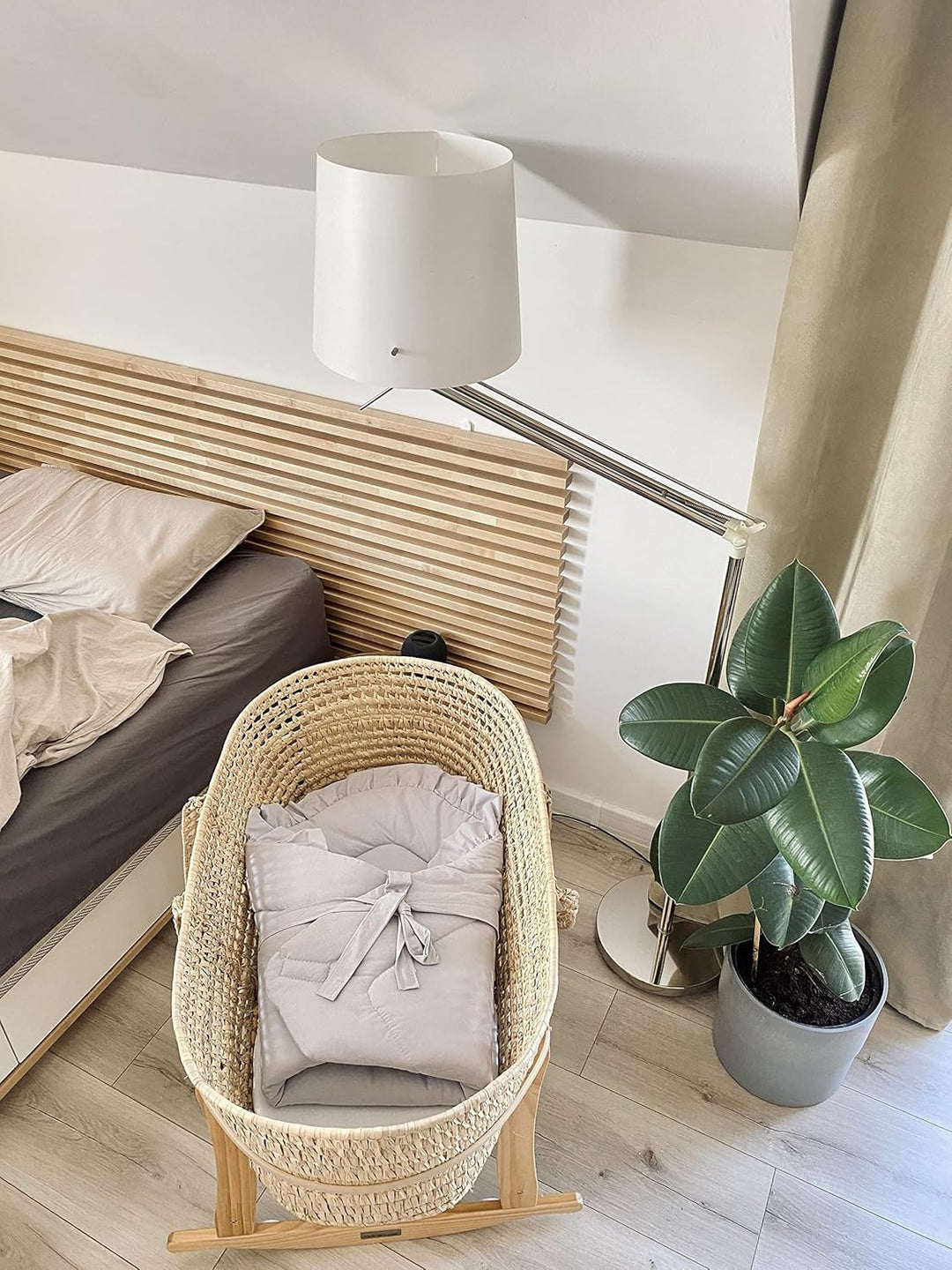 PIMKO Babyhörnchen mit rüschen Einschlagdecke Schlafsack Wickeltuch für Neugeborene und Kleinkinder