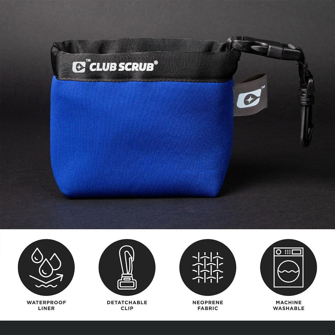 Club Scrub Reinigungsbeutel für Golfschläger und Bälle, wasserdichtes Innenfutter mit Clean-Face-Tec