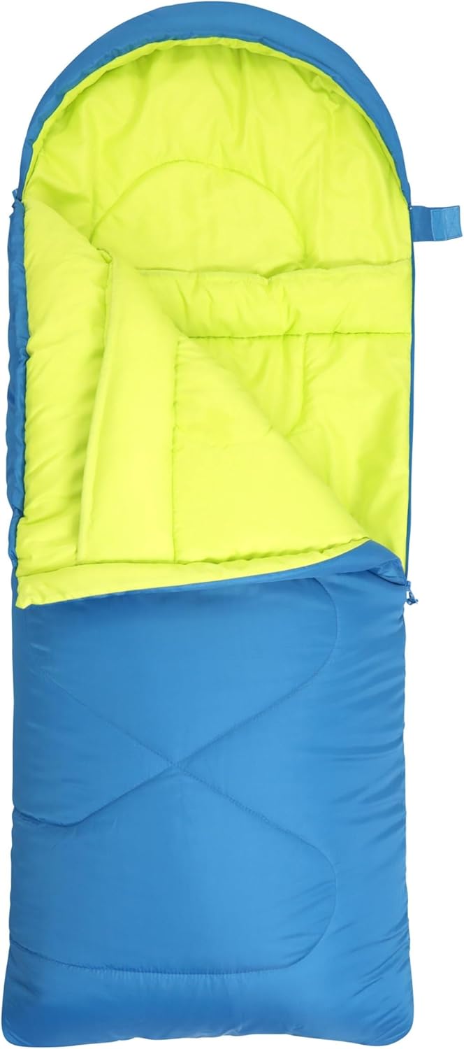 Mountain Warehouse Summit Rechteckiger Minischlafsack - Leichter Kinderschlafsack, Innentasche in Br