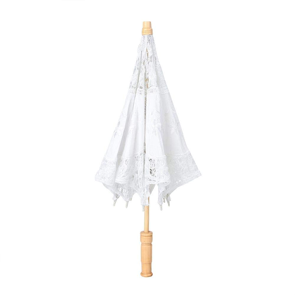 Zerodis Spitze Blumenschirm, handgemachte Stickerei Sonnenschirm Hochzeit Braut Fotografie Sonnensch