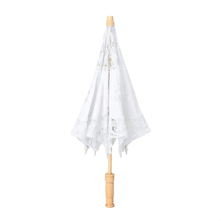 Zerodis Spitze Blumenschirm, handgemachte Stickerei Sonnenschirm Hochzeit Braut Fotografie Sonnensch