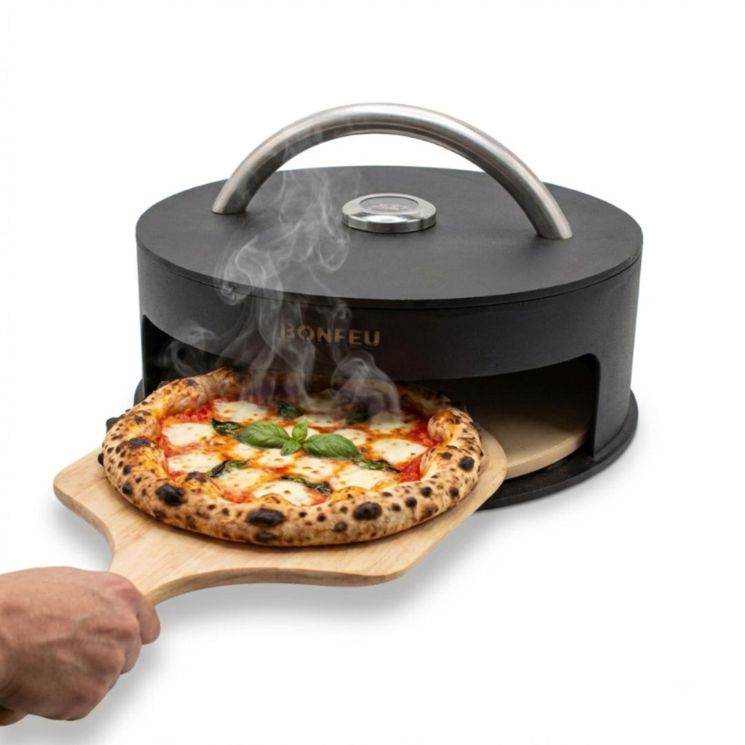 BonFeu BonPizza Pizzaofen Schwarz - Küchengeräte - Pizza Ofen - Pizzaofen Holz - Pizzarette - Pizzao