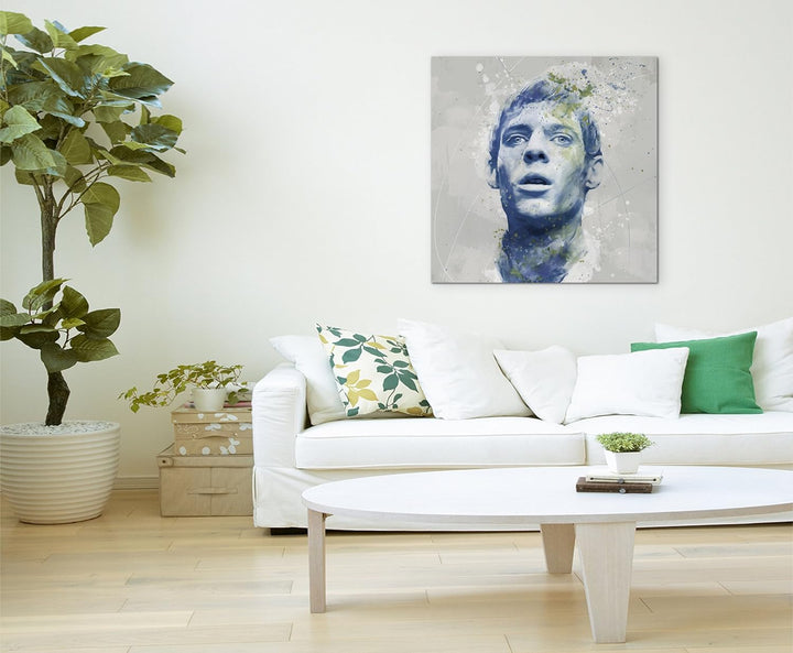 Frankenstein Penny Dreadful Aqua 60x60cm - Splash Art Paul Sinus Wandbild auf Leinwand - Malerei, Ku