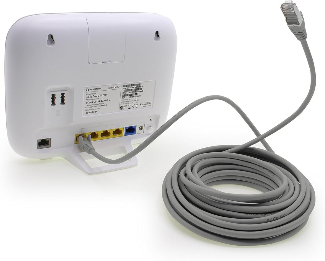 1aTTack CAT5 FTP Foliengeschirmt Netzwerkkabel mit 2x RJ45 Stecker Set (10 Stück) 10m grau, grau