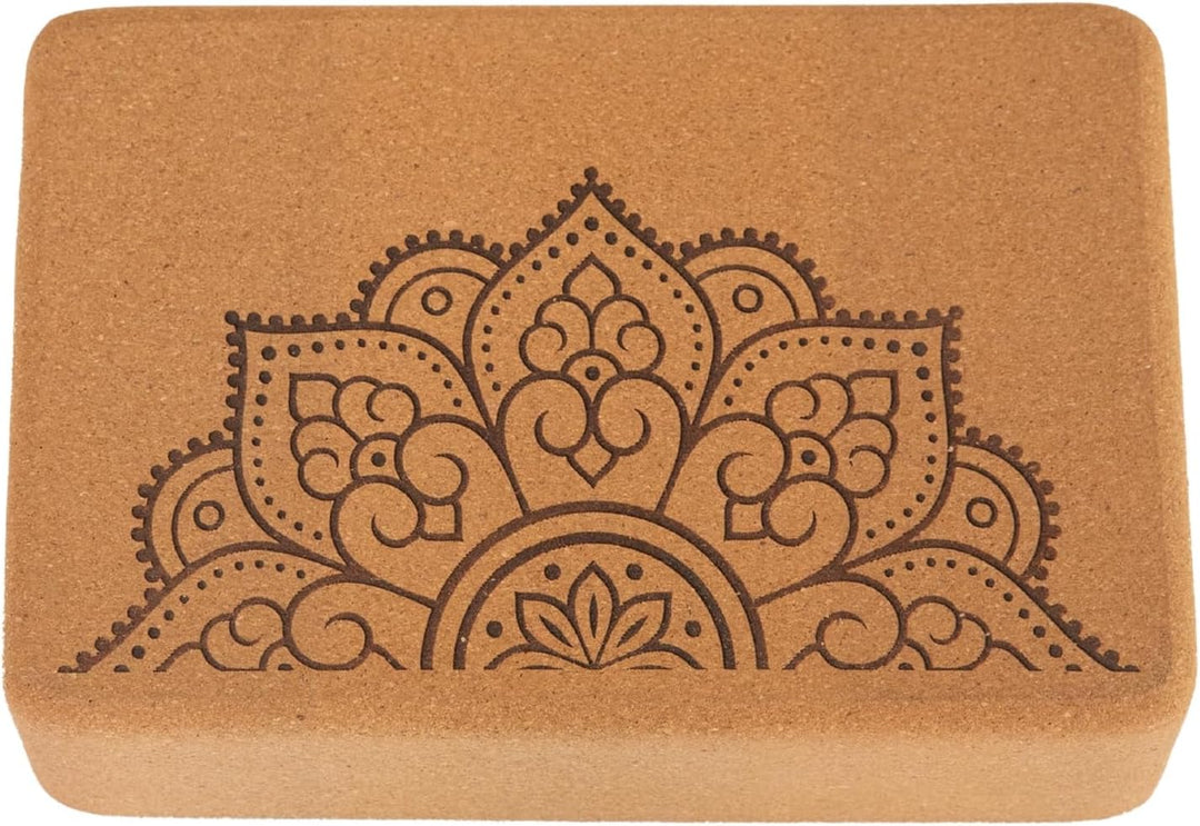 Yoga Blöcke aus Kork | 2er Set | 22,5 x 15 x 7,5 cm | abgerundete Kanten | rutschfest &amp; robust | Yog