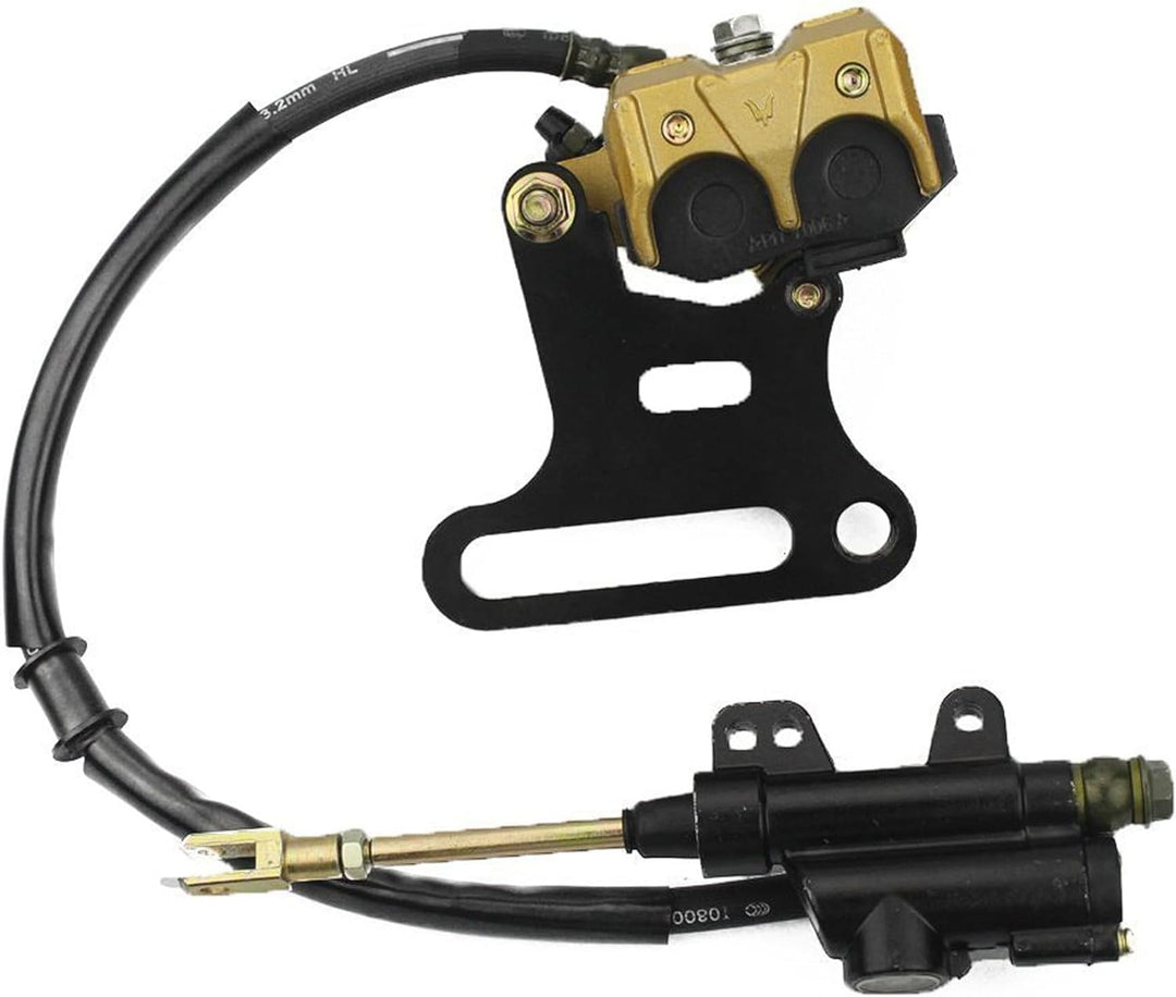 GOOFIT Hydraulischer Bremssattel Hinten Hauptbremszylinder Ersetzen Ersatz für 70cc 110cc 125cc 150c