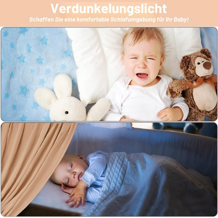 HOTUT Hausbett Himmel,2 Stück Betthimmel Babybett aus Musselin,Weich und atmungsaktiv Baldachin Kind