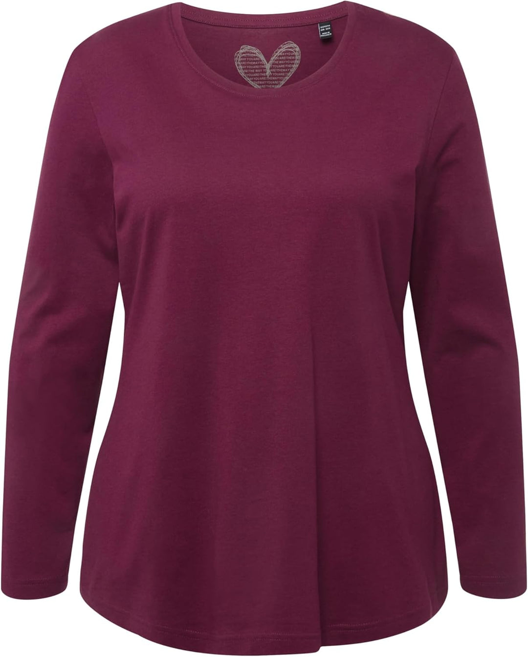 Ulla Popken Damen Sweatshirts 713963 Sweatshirt 42-44 Dunkle Beere, 42-44 Dunkle Beere