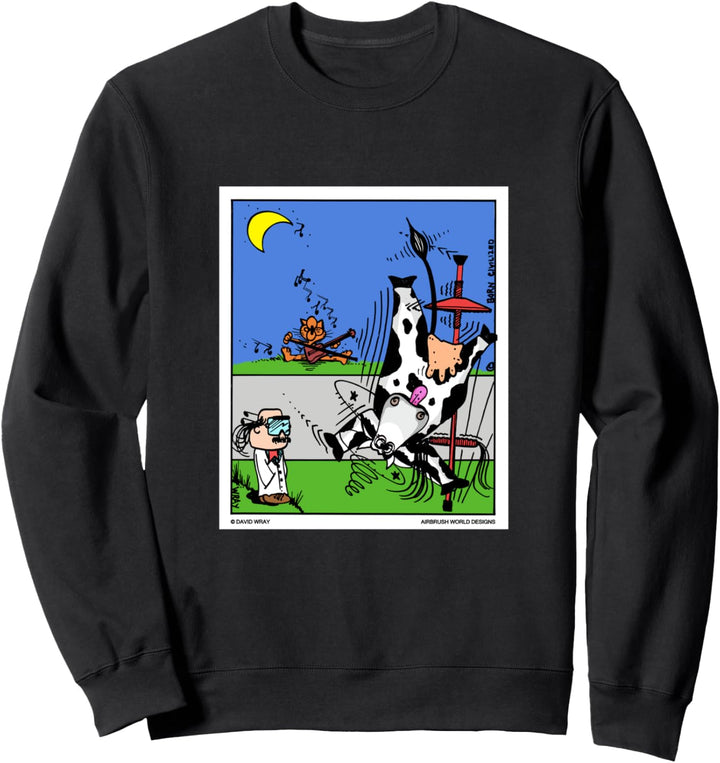 Katze & die Geigenkuh springen über den Mond Sweatshirt