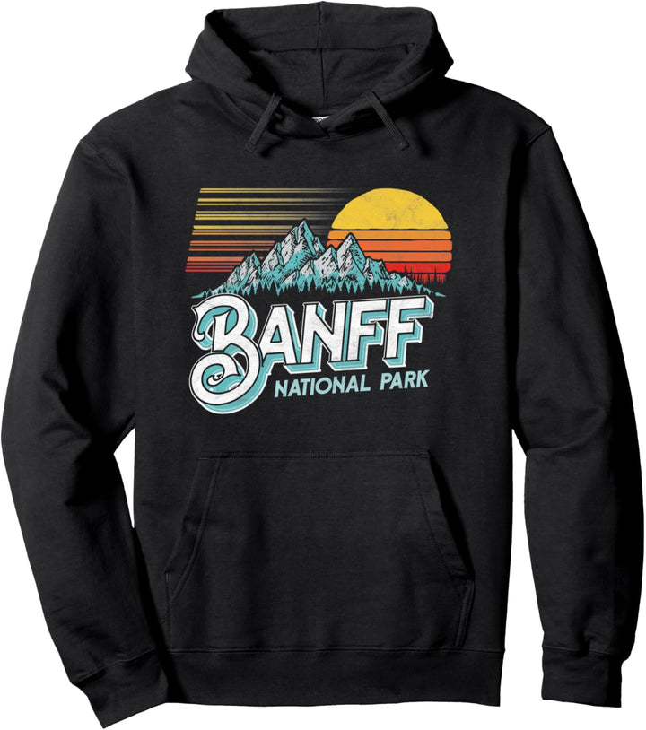 Banff National Park Alberta Canada Vintage Graphic Pullover Hoodie