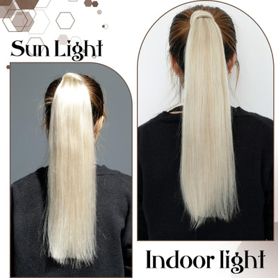 Hetto Blond Ponytail Extensions Echthaar Remy Zopf Echthaar Extensions Naturlich Echthaar Ponytail E
