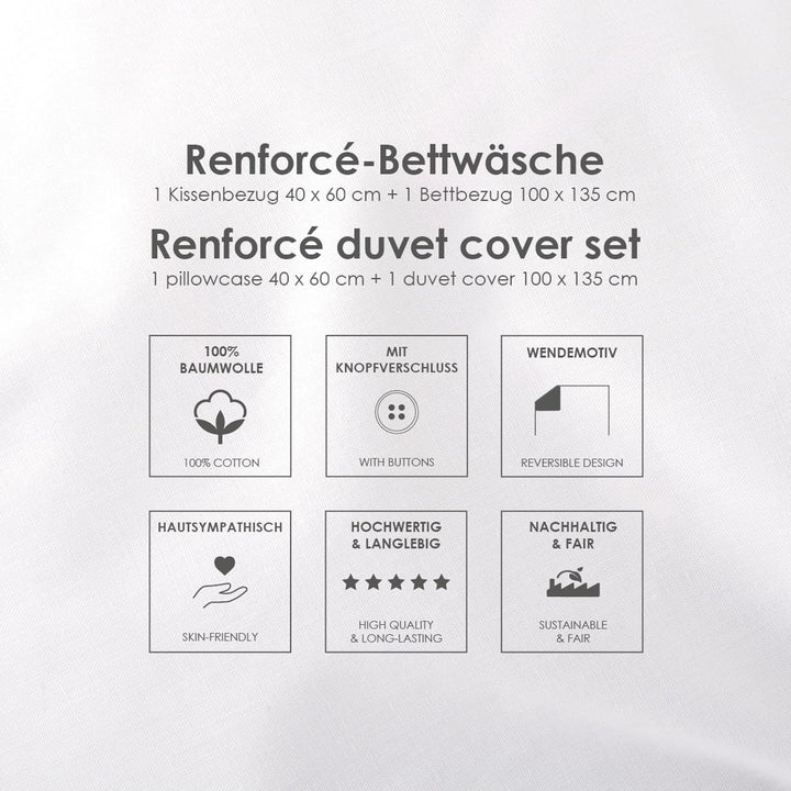 Herding babybest Bettwäsche Baustelle, Kopfkissenbezug ca. 40 x 60 cm mit Hoteleinschlag, Bettbezug