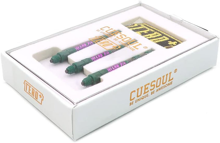 CUESOUL TERO+ AK7P Dart Shafts, Neues Double Direction Teleskop und Rotating Dart Flights System grü