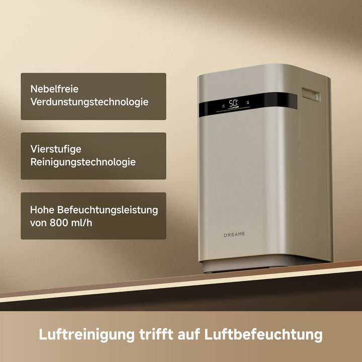 dreame H40 Luftbefeuchter – nebelfreier Verdunstungsluftbefeuchter mit einer Befeuchtungsleistung vo