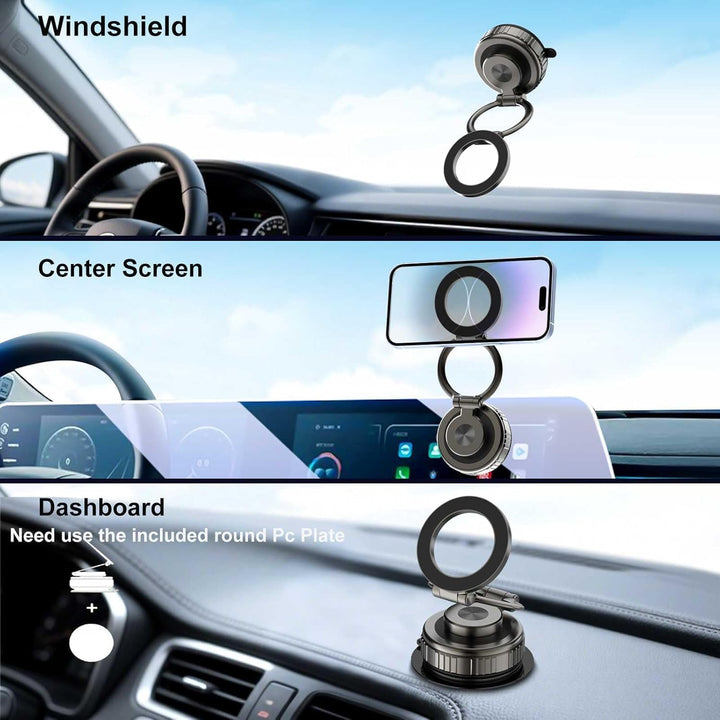 Kairiyard Upgraded Vakuum Magnetischer Handyhalterung Auto für Magsafe Autohalterung,360° drehbare V