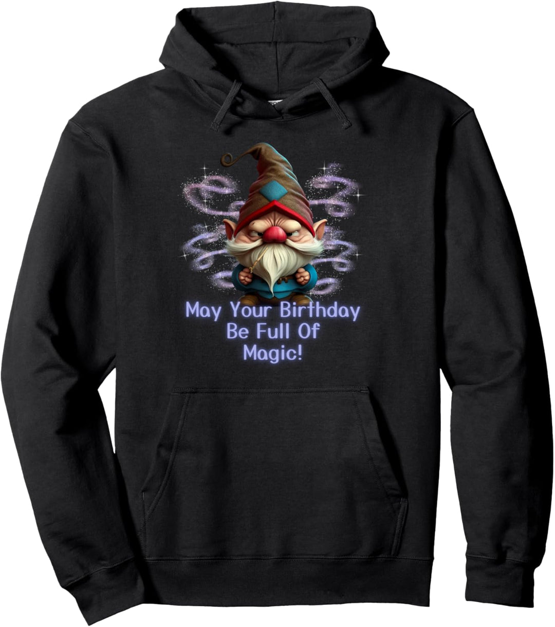 Lustiger Grumpy Wizard Zwerg Zauberstab Happy Birthday Magic Pullover Hoodie