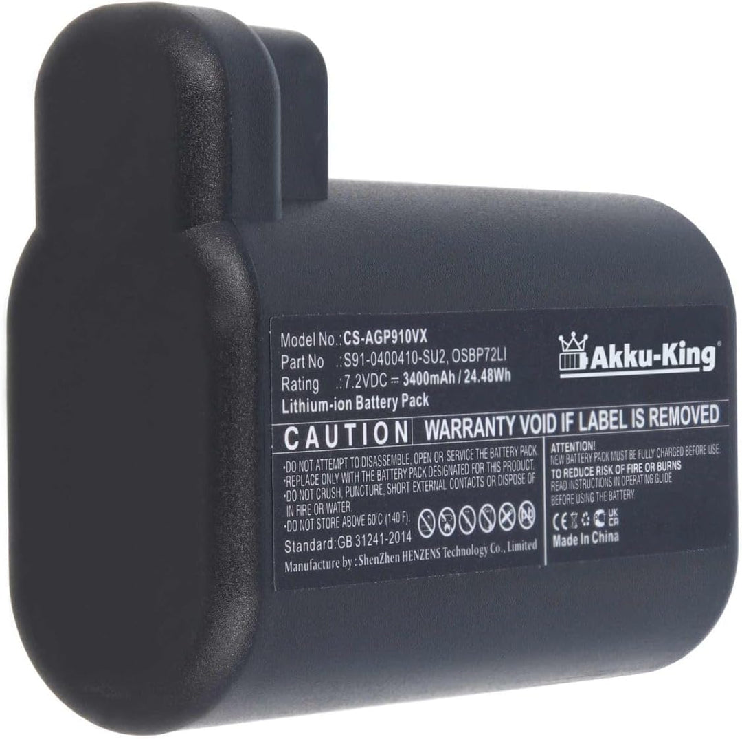2X Akku kompatibel mit AEG OSBP72LI, S91-0400410-SU2 - Li-Ion 3400mAh - für RX7-1-TM, RX8-1-4WN, RX8