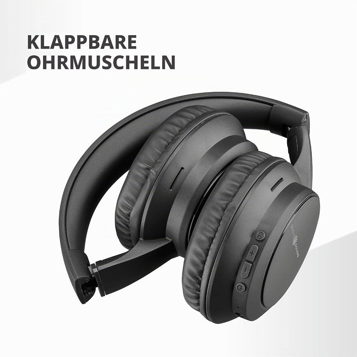 Music Sound Boost, Kabellose Around-Ear-Kopfhörer mit integriertem Mikrofon, 3 EQ-Modi, bis zu 8 Stu