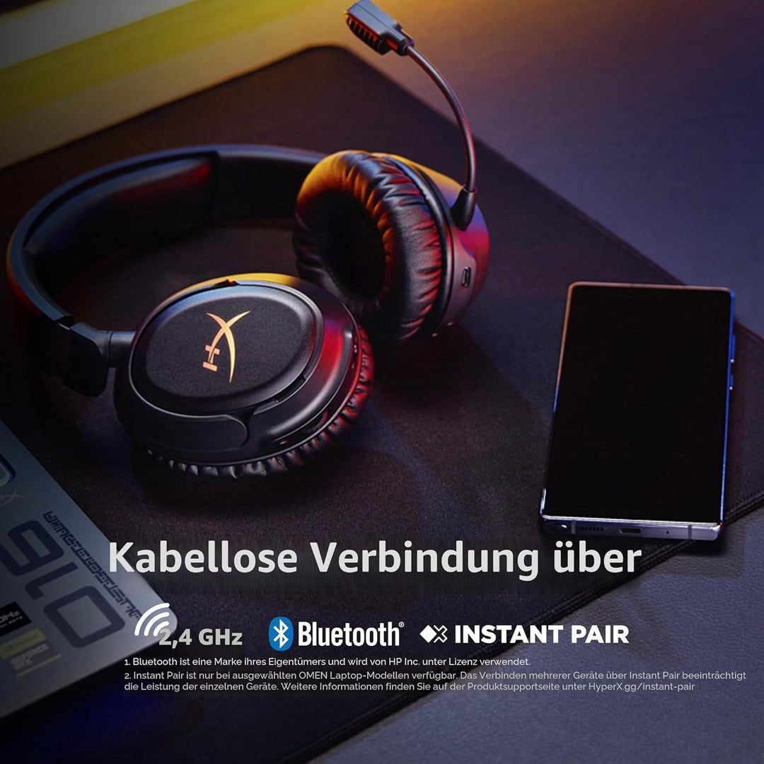 HyperX Cloud Flight 2 WL BK GAM HS Schwarz, Schwarz