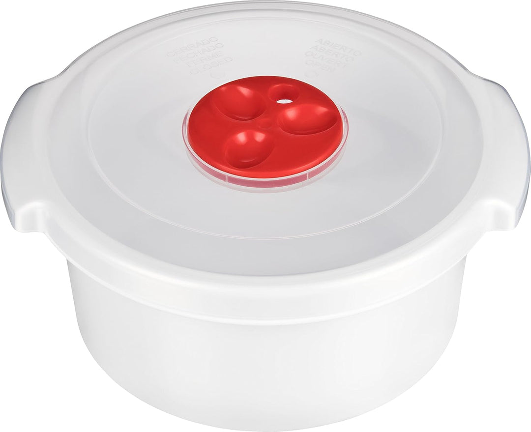 Kigima Mikrowellen - Kochtopf - Starter -Set 3-teilig Töpfe 0,5L, 1L, 2L Weiss, Töpfe 0,5L, 1L, 2L W