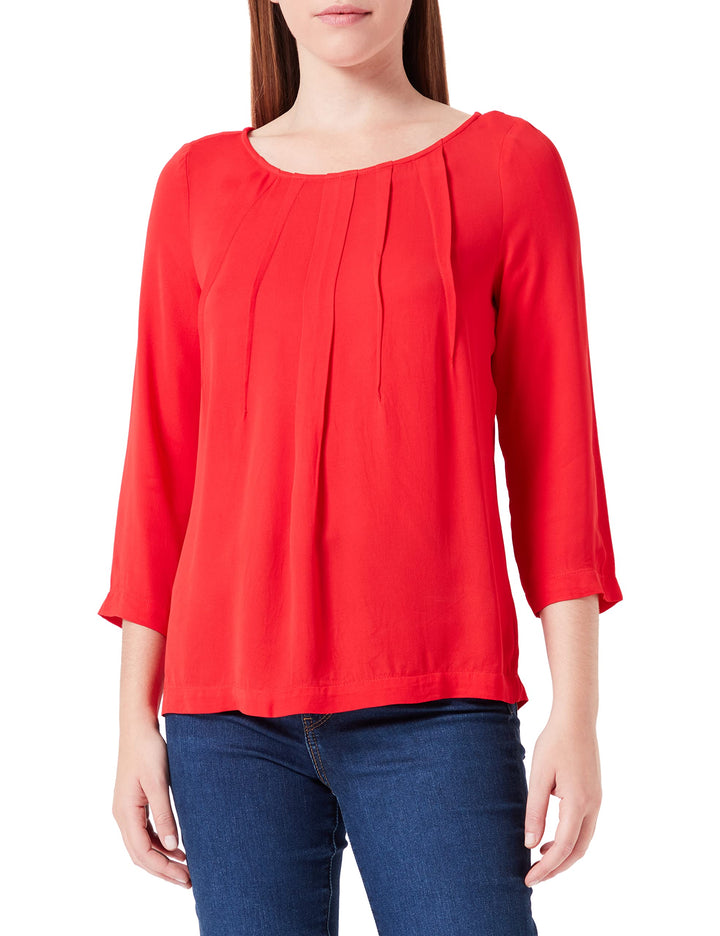 s.Oliver BLACK LABEL Damen Bluse Kurzarm, Rot 3126